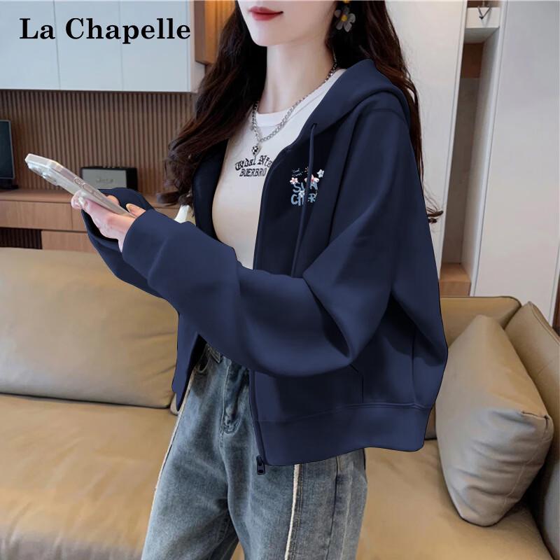 

La Chapelle Women s Relaxed Fit Short Hooded Sweatshirt XL