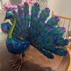 Metal Peacock Statue Decorative Sculpture Figurine Crafts Household Supplies for Indoor Outdoor Garden Yard Patio Decor