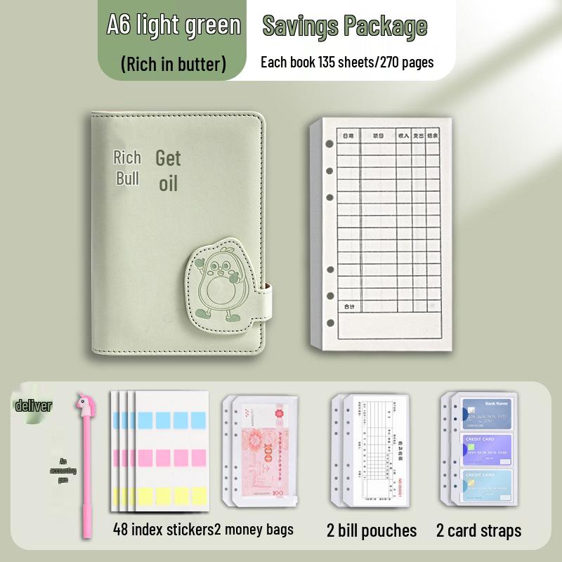 A6 Family & Student Financial Planner: Income & Expenditure Notebook, Loose-Leaf Ledger, Receipt Holder, Money Storage Album