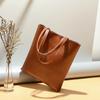 Spring and Summer New Cowhide Women's Bag, Fashionable Women's Real Leather Bag, Simple Tote Bag, Large Capacity Handheld Shopping Bag