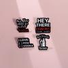 Style Eyecatching Cartoon Alloy Brooch With Uplifting Quotes For Outfits Trendy