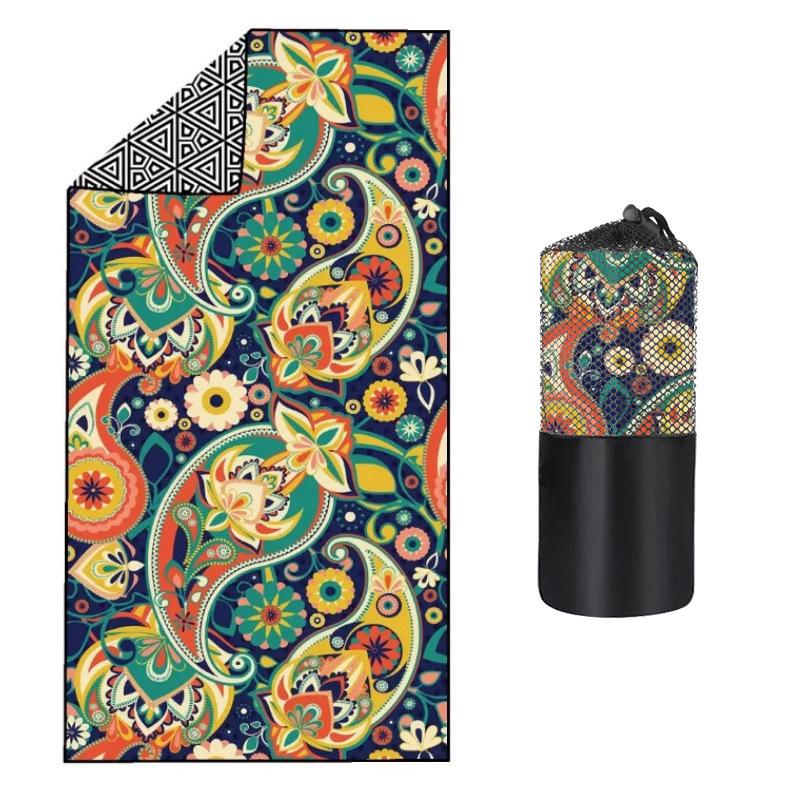 

Тонкие легкие полотенца из микрофибры «Мандала» 80 x 160 см. Пляжное полотенце. Банное полотенце. Хлопковое полотенце в стиле бохо. Быстросохнущее. F