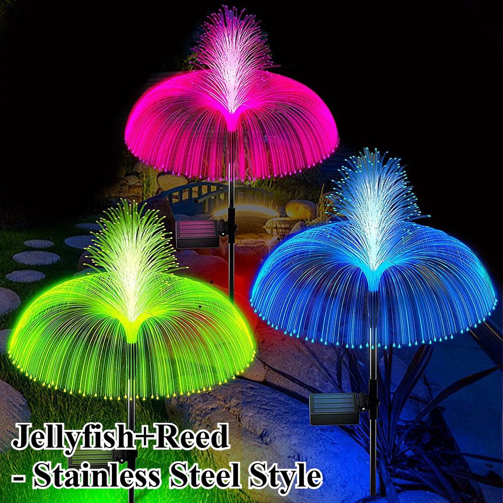 Solarne Lampki LED Meduzy Zewnętrzne Ogrodowe Solarne LED Lampka Trawnikowa Zmiana 7 Kolorów Wodoodporna Dekoracja Ścieżki na Podwórku Solarna Lampa Kwiatowa