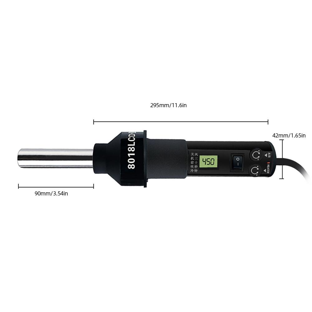 110V 220V Heat Hot Air Gun LCD Digital Heat Air Machine Temperature Adjustable Desoldering Soldering Station for IC SMD BGA