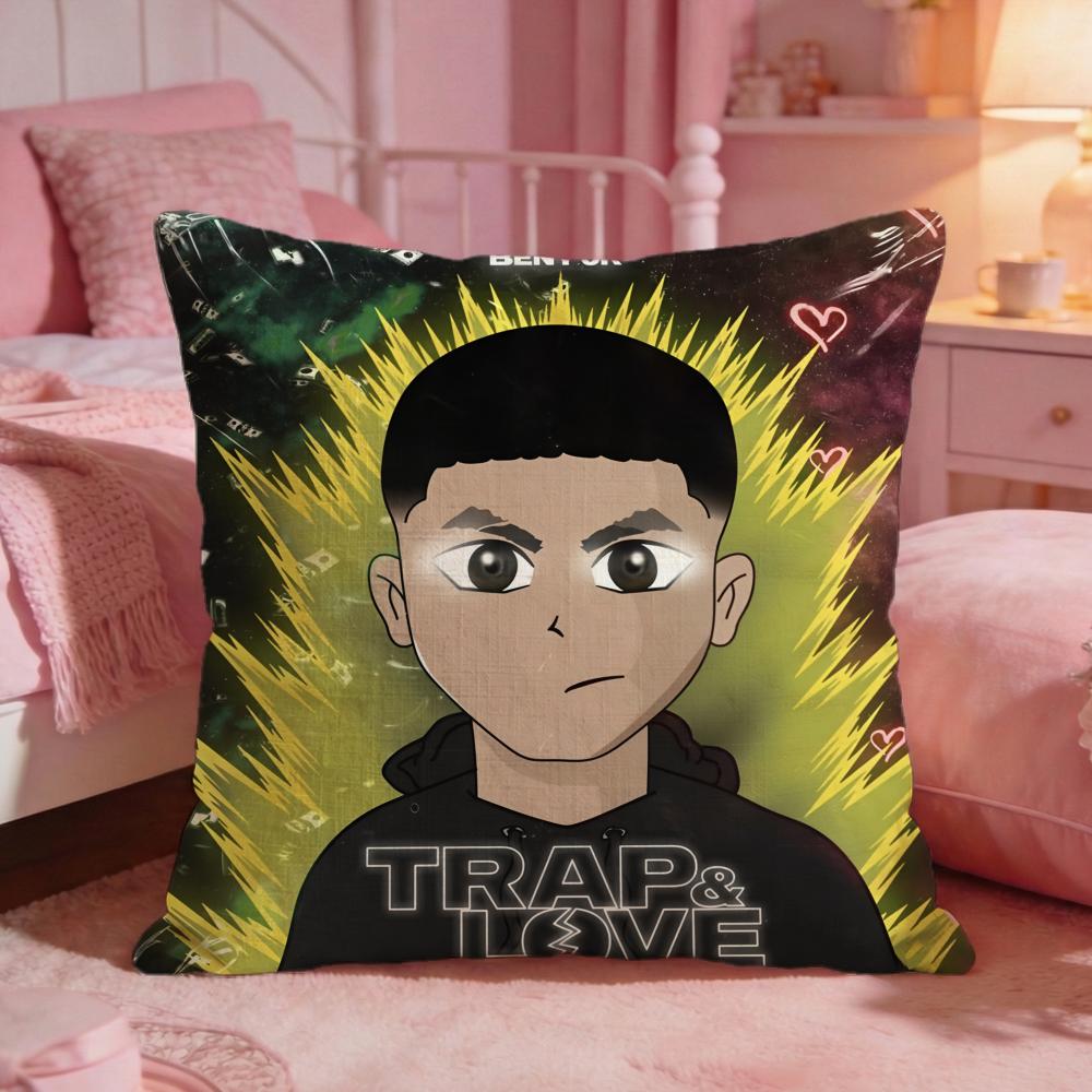 BBeny JJr Rapper Cushion Cover Premium Comfort Reversible Pillow Cove Two In One Design For Any Room Car Interior