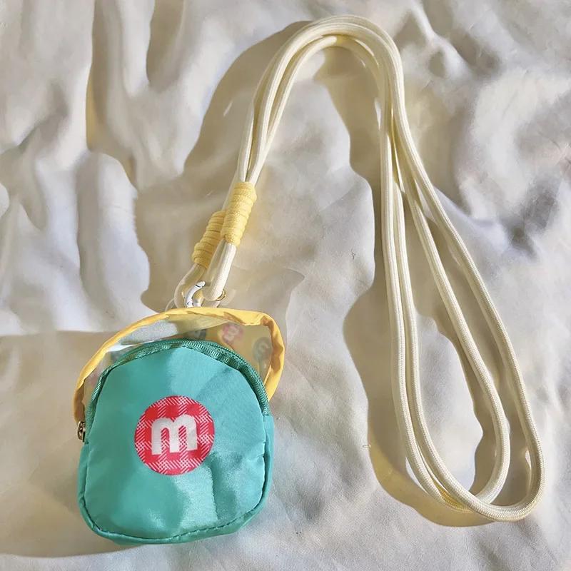 1 Piece Cute Long Crossbody Phone Charm with Mini Storage Bag Sweet Fashion Phone Lanyard with Gasket Patch Phone Accessories