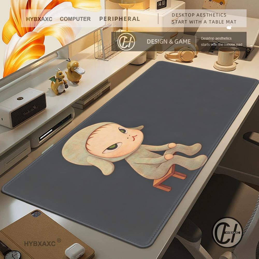 Yyoshitomo Nnara Art Style Mouse Pad Hybxaxc Large Big Gaming Mouse Pad Lock Edge Thickened Computer Keyboard Table Desk Mat