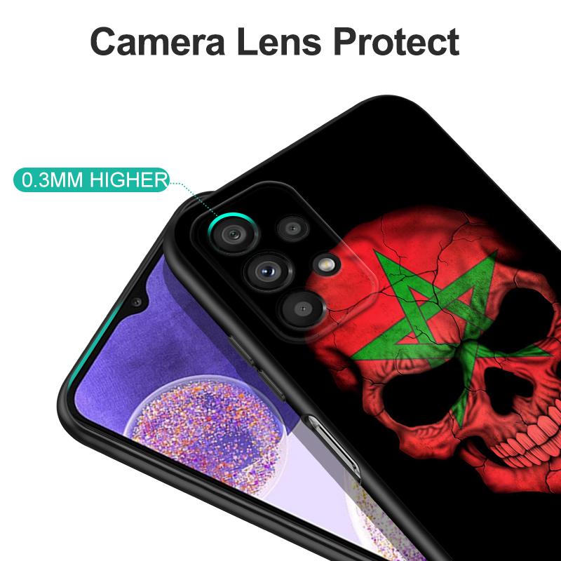 Czarne etui tpu do Samsunga Galaxy S22 S20 S21 FE PLUS ultra+S10 E lite tylna obudowa flaga Maroka Maroka