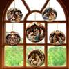 12 Pieces Easter Decor Religious Art for Winter Tree Wooden Ornament Wood Nativity Pendant Decor for Christmas