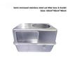 Stainless Steel Cat Litter Box Semi-Enclosed Design Cat Bedpans Anti-Scatter Pet Toilet for Easy Cleaning Durable Feline Supplie