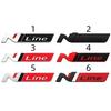 3D Metall N Line Logo Emblem Aufkleber Kühlergrill Seitenkotflügel Heckklappe Abzeichen Aufkleber für i20 i30 Kona Elantra Tucson N Line Zubehör