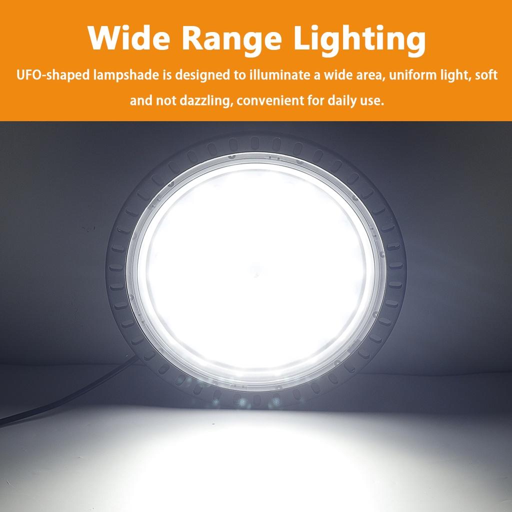 AC220V 500W 300W 200W UFO LED High Bay Licht Wasserdichte Lager Garage Licht Super Helle Kommerzielle Industrie beleuchtung