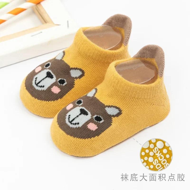 Baby Cartoon Animal Ankle Socks Boys Girls Rubber Dispensing Anti-slip Floor Short Sock for Infant Newborn Cute Cotton Clothes
