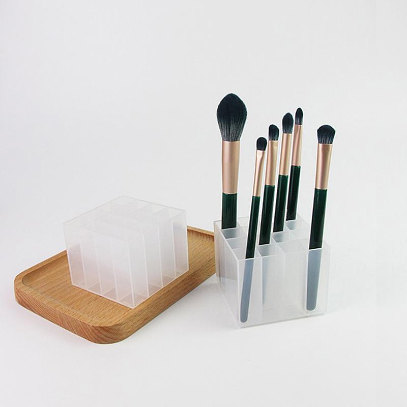 Boîte de rangement pour pinceaux à ongles Support pour pinceaux de maquillage Organisateur support en plastique pour outils à ongles Étagère d'exposition pour pinceaux d'art des ongles