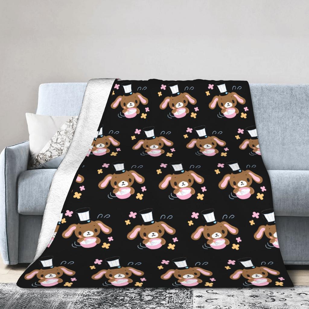 Sugarbunnies Shirousa Kurousa Cutecore Jojifuku Pinkcore Decke Fleece Warme Überwurfdecke für Auto Sofa Couch Schlafzimmer Steppdecke