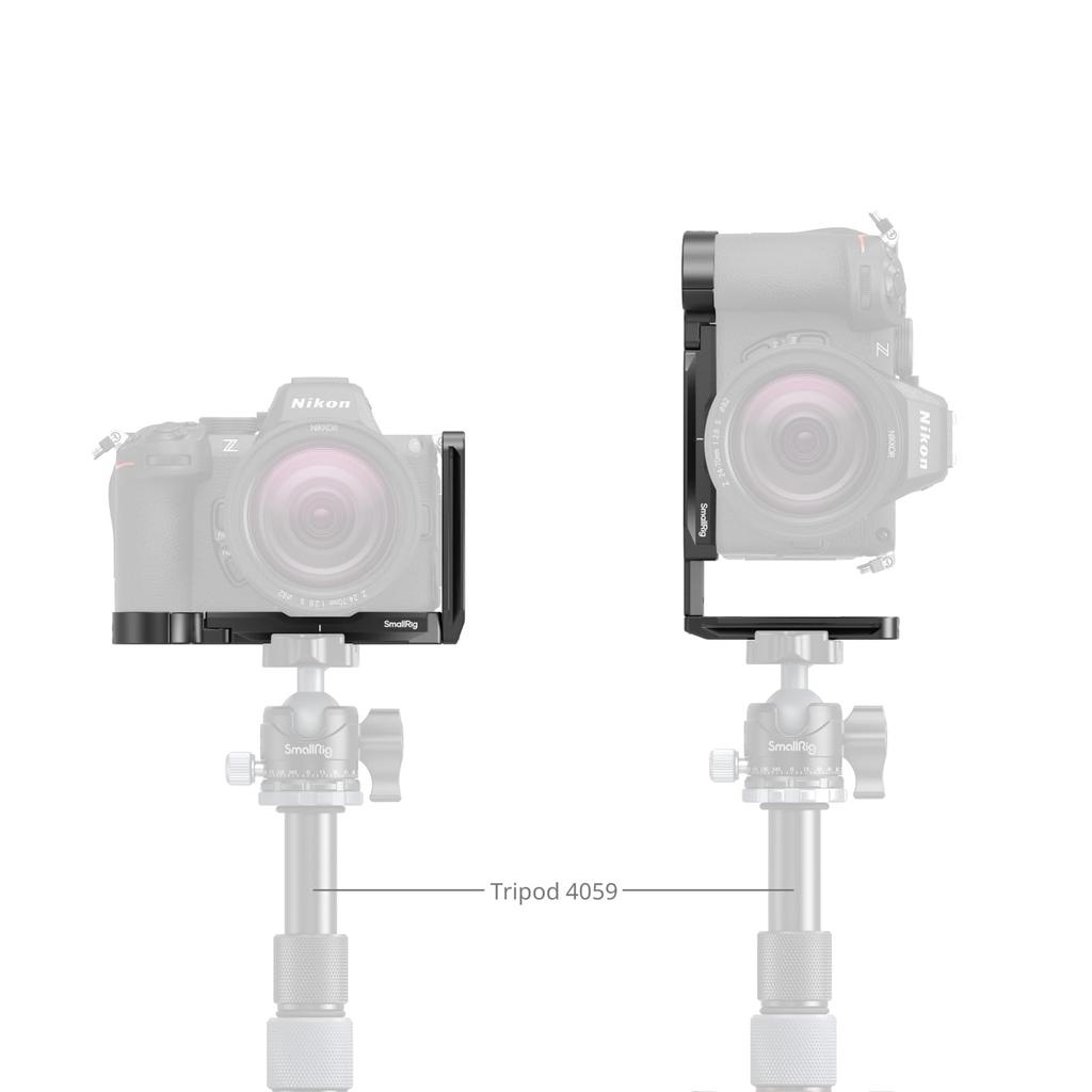 SmallRig Mount Plate for QD Threaded Cold and Strap Slot Z5II/Z5/Z6/Z6II/Z7/Z7II L-Shaped Nikon, Arca-Swiss Mount, Interface, 1/4"-20 Hole, Shoe,