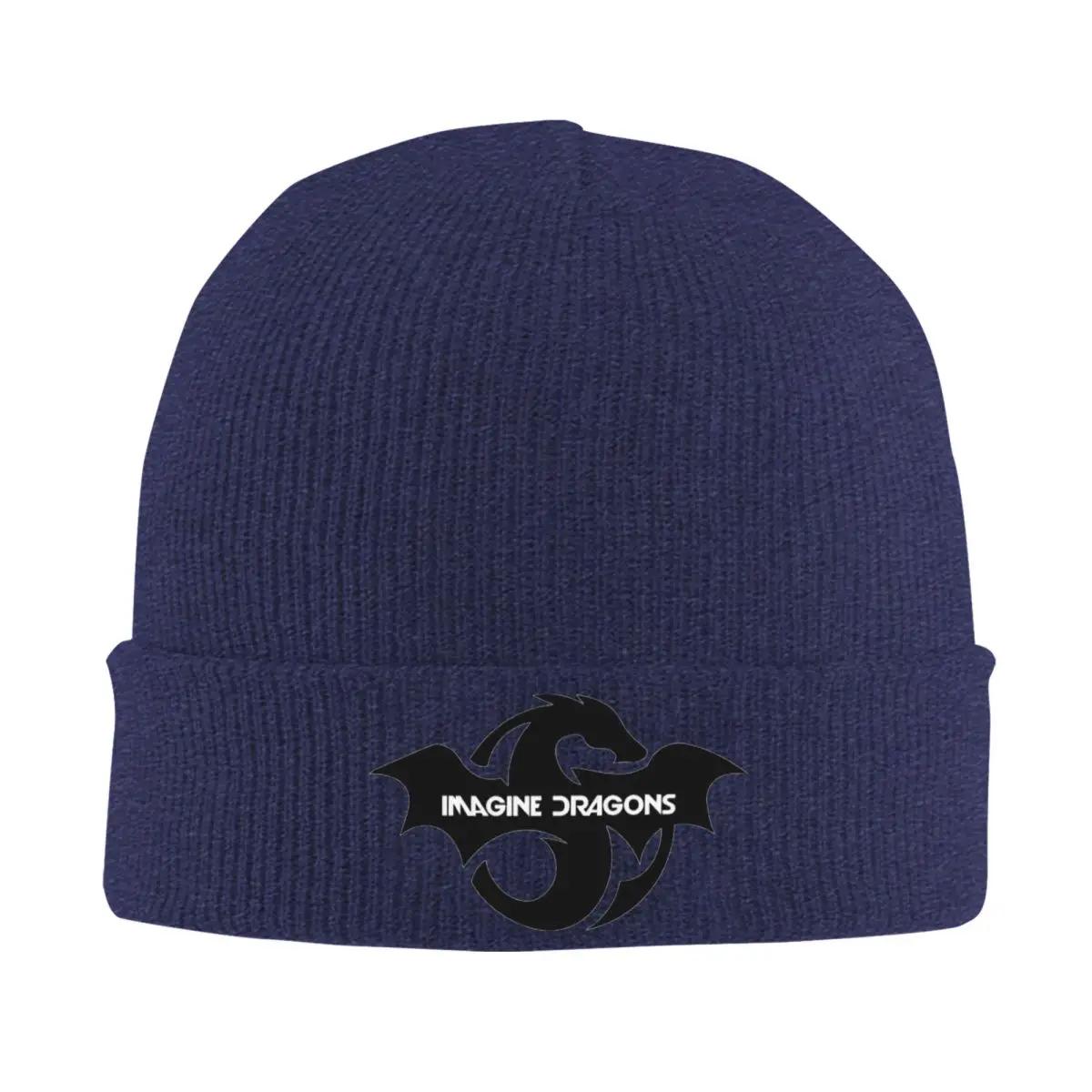 

Imagine Dragons Warm Knitted Cap Fashion Bonnet Hat Autumn Winter Outdoor Beanies Hats for Unisex Women Adult One Size