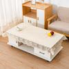 Beige Waterproof Lace Round Tablecloth: Wash-Free, Stain-Proof, Heat-Resistant