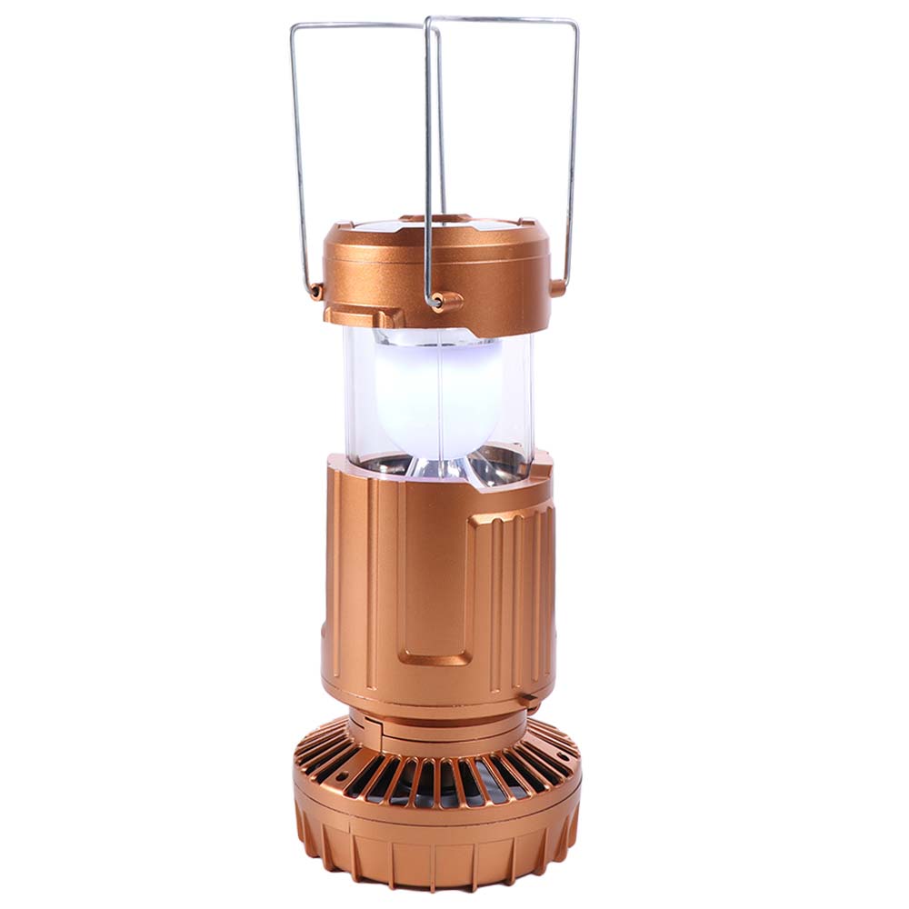 Portable Solar Camping Lantern Solar Powered Rechargeable LED Light Portable Electric Fan  Hiking