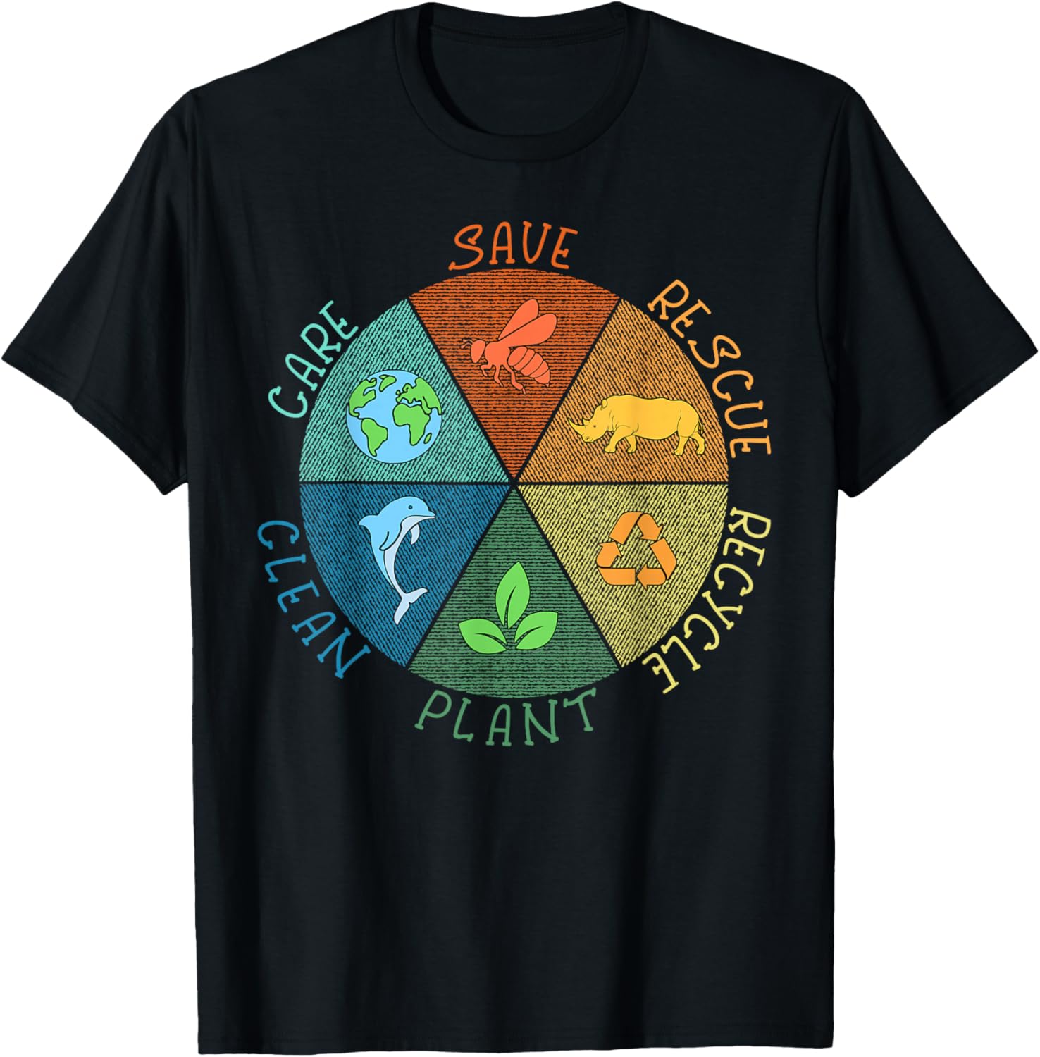 Vintage Earth Day Save Bees Rescue Animals Recycle Plastic T-Shirt Custom Printed Graphic T Shirts Mens Clothing Ropa Hombre S разноцветный