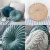 Durable And Reliable Plush Pleated Round Pumpkin Pillow Sofa Cushion Home Accent