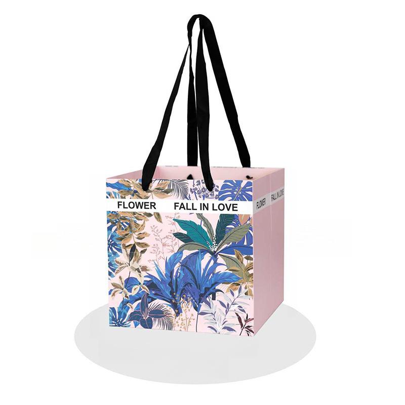 

Сумка-тоут с тропическим растительным узором, ручная, коробка-букет, флористы, сумка-тоут для цветов, цветочная упаковка, флористическая упаковка