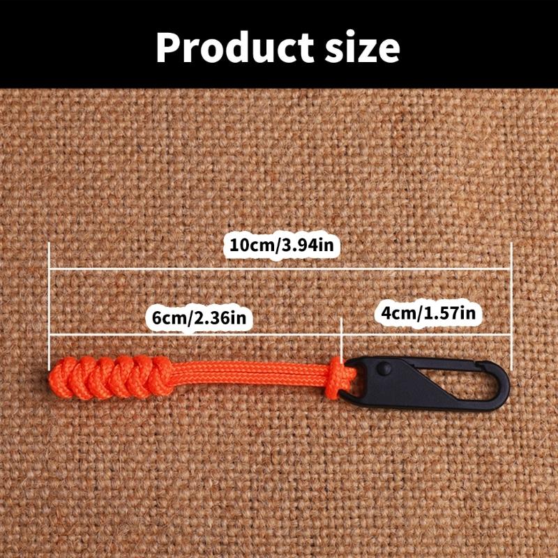 5lots Colorful Detachable Zippers Sliders Cord Outdoor Bag Zippers Pull Head for Outdoor Backpacks Use