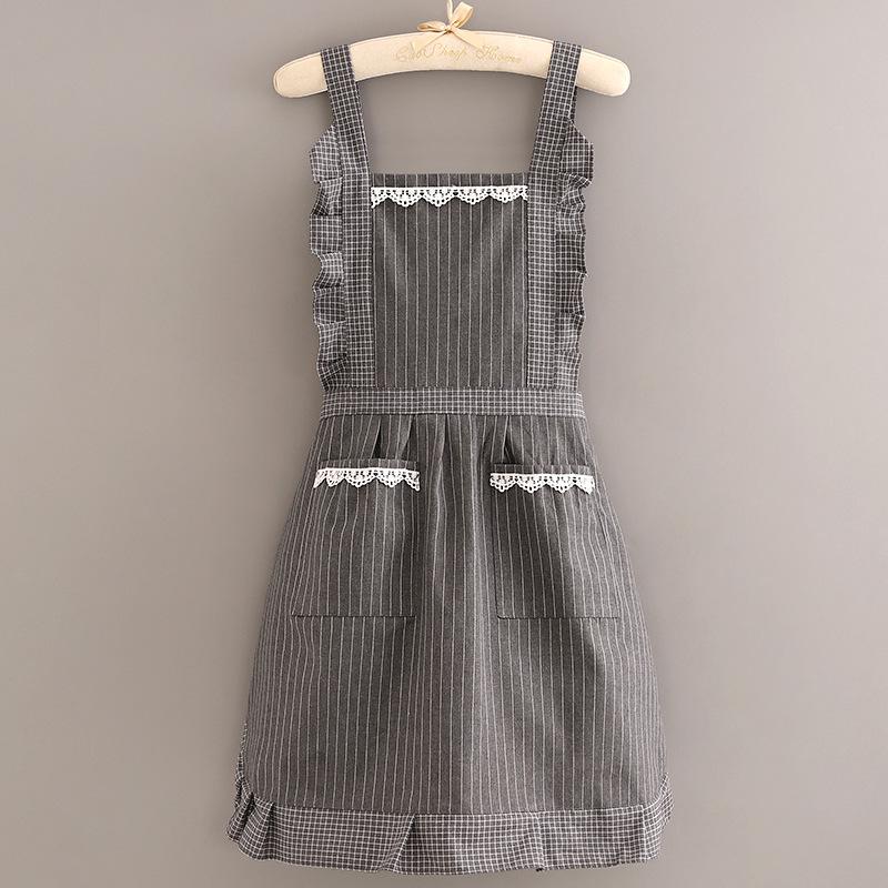 Damen Trendige Küchenschürze - Ölfest, Fleckenabweisend, Frischer Stil zum Kochen & Catering.