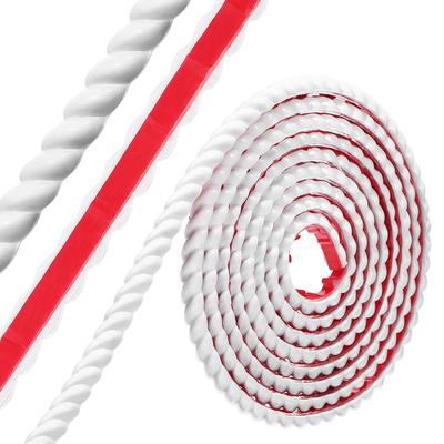 5m Weiß Selbstklebend PVC Dekorativ Flexibel Zierleiste Tapetenrand Eckleiste Zubehör Für Schrank Spiegel Heimdekoration