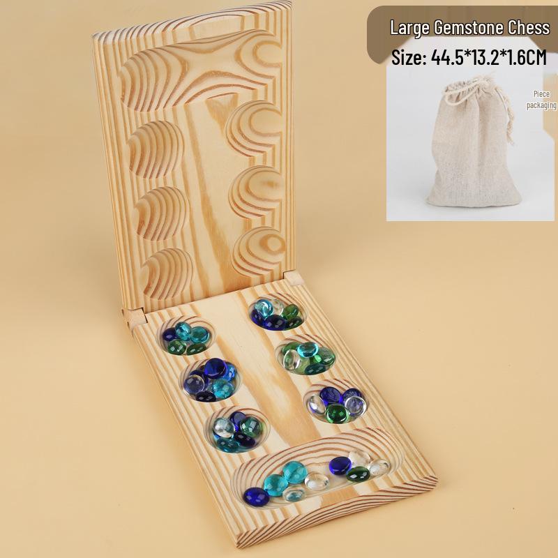 African Gem Wooden Puzzle Game: Large Pieces for Logical Thinking & Parent-Child Interaction