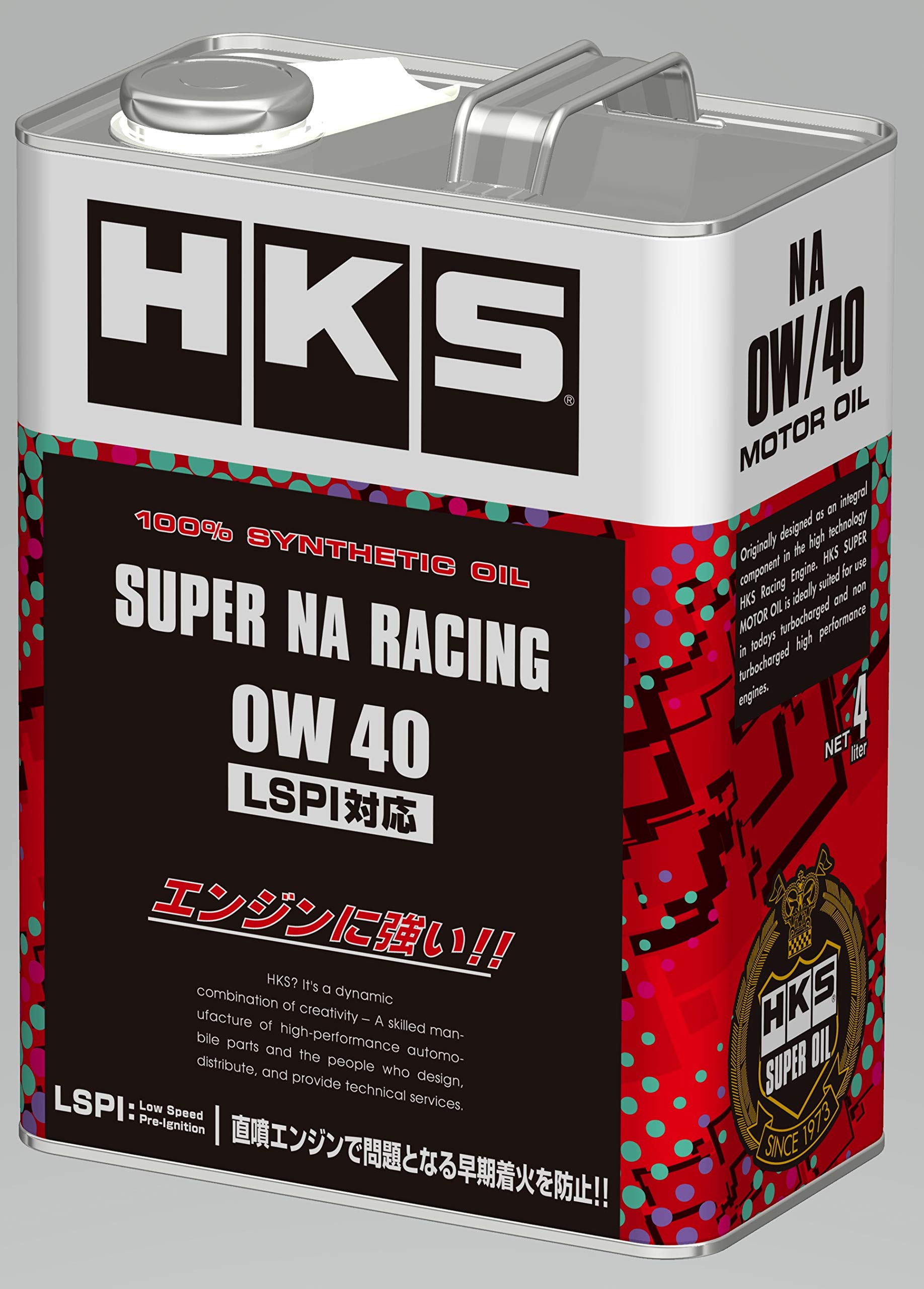 

HKS Super Racing Oil, SUPER NA RACING, 0W-40, 4 л, 100% синтетическое масло, соответствует стандарту SN+, совместимо с LSPI, номер детали 52001-AK122