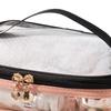 Double Layer Makeup Bag with Smooth Zippers Comfortable Handle Waterproof Sealed Travel Cosmetic