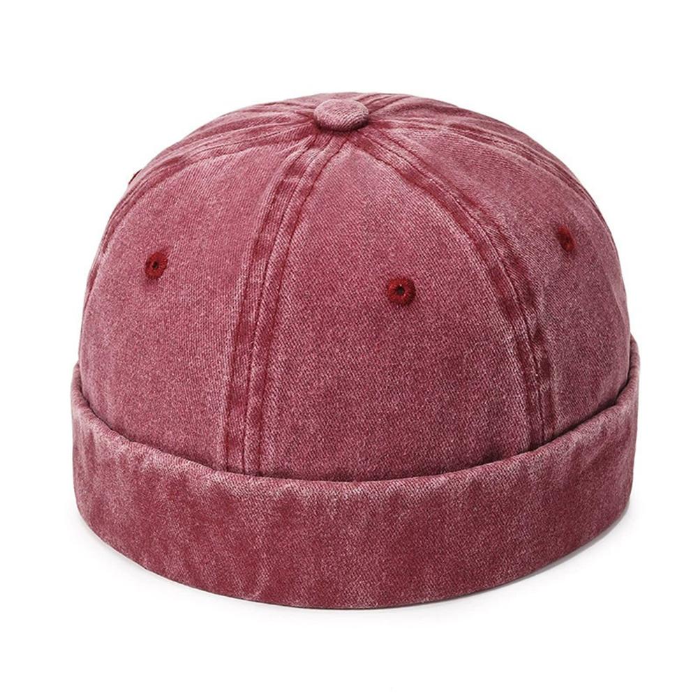 Fashion Denim Skullies Beanie for Men Retro Street Style Outdoor Four Seasons