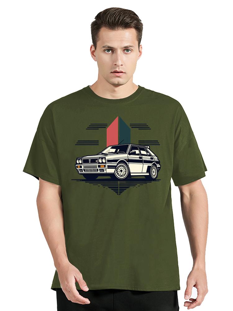 

New T-Shirt Men s Clothing Casual Hip Hop T Shirt Integrale Rally Car Funny Printed Tshirt Casual O-neck Cotton T Shirt 4XL