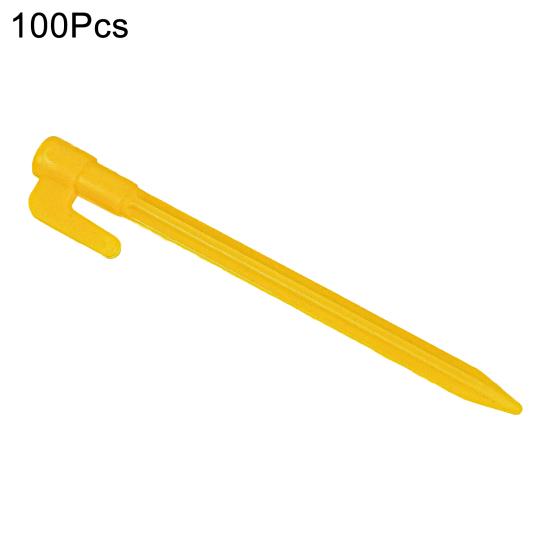 100Pcs Camping Tent Stake Heavy Duty Lawnmower Boundary Wire Stake Outdoor Garden Yard Patio Lawn Tarp Canopy Windproof Ground Spike Tent Peg