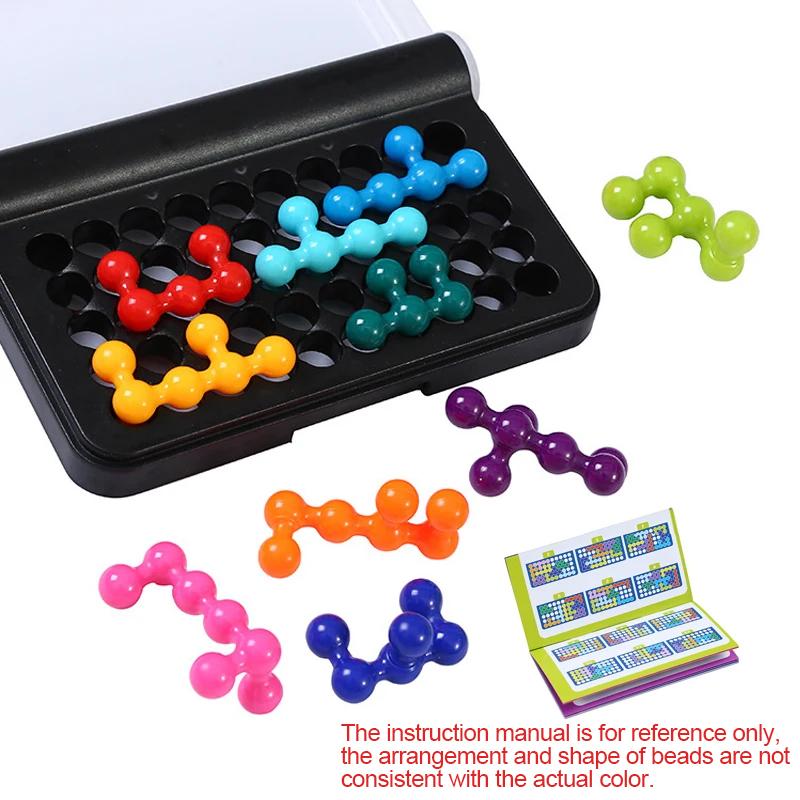 2D&3D 120 Challenges Puzzler Travel Game for Kids and Adults Cognitive Skill-Building Brain Game Montessori Toys Puzzle