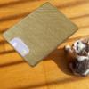 Dog Cooling Mat Cat Sleeping Rattan Reusable Thin Puppy Sleep Cushion Pet Cats Cool
