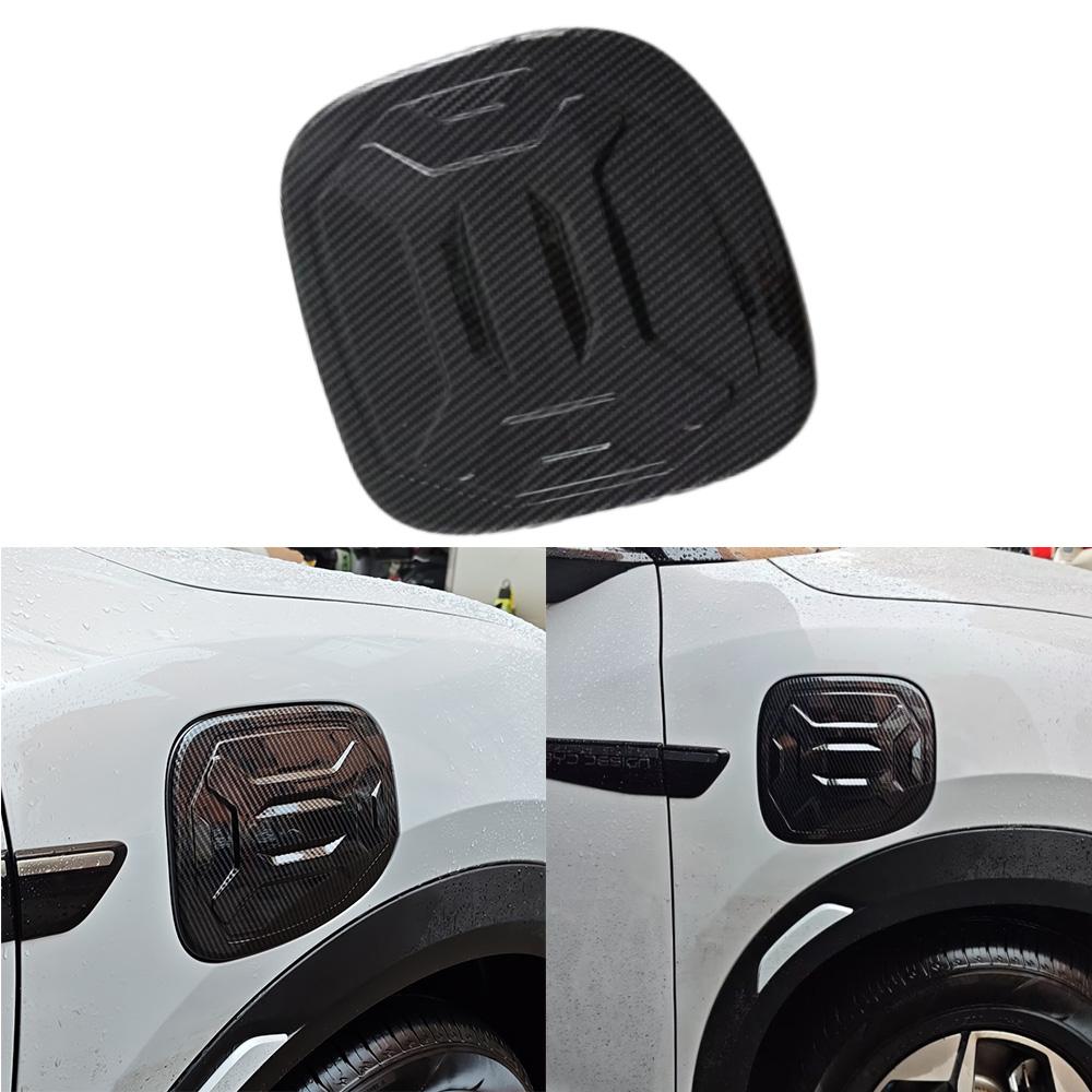 Car Exterior Oil Fuel Tank Gas Cap Trim Charging Port Cover For BYD Yuan Up /Atto 2/ S1 Pro 2025 2025 2026 Carbon Fiber Black