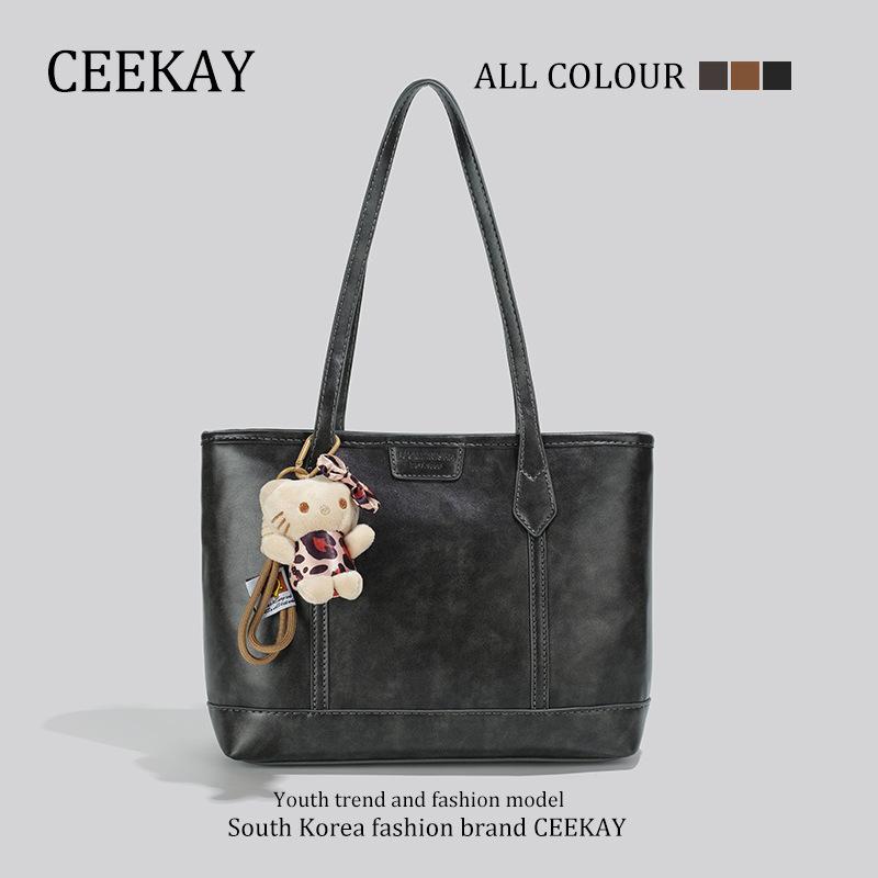 Premium retro large-capacity bag autumn and winter new fashion commuter shoulder bag versatile tote bag