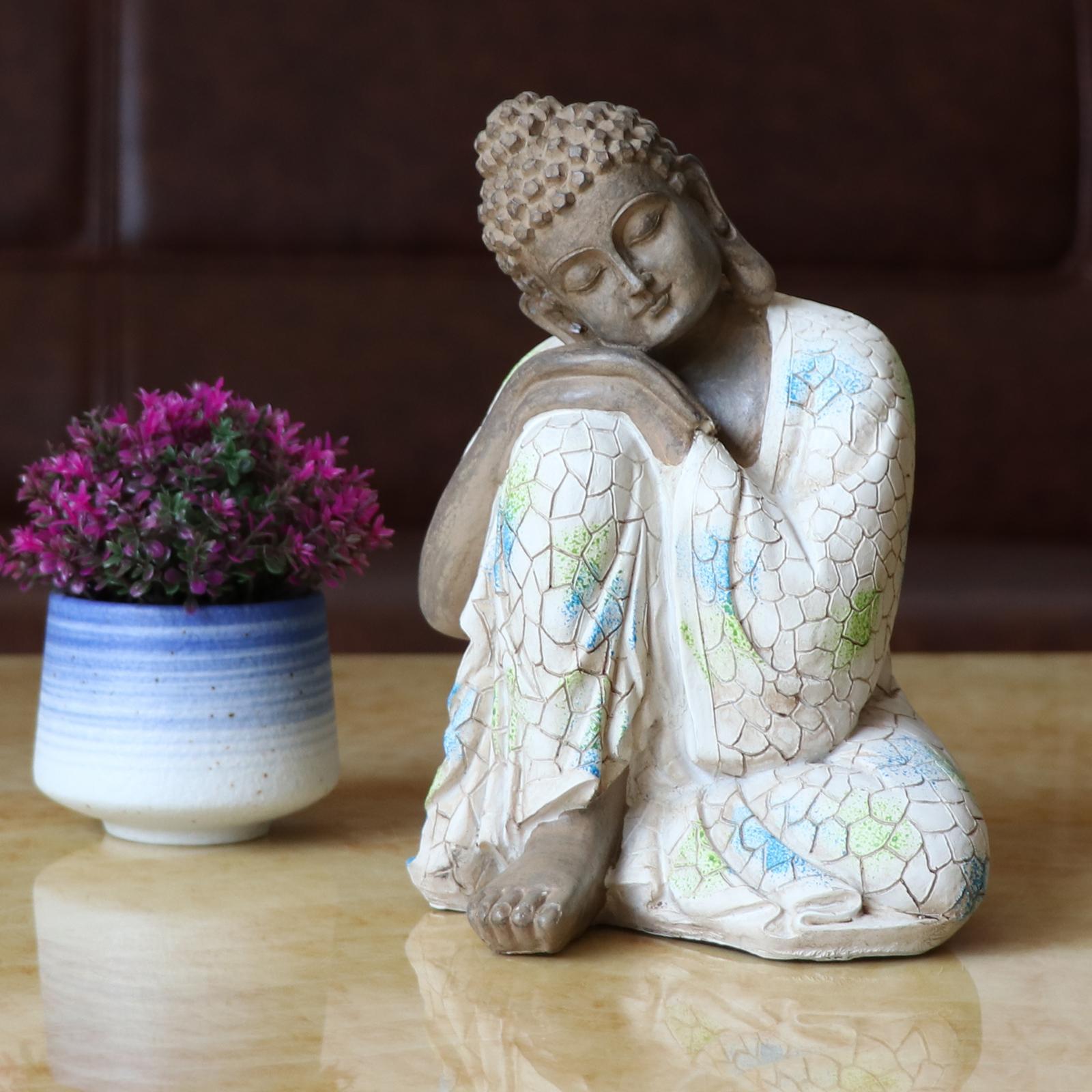 

Antique Thailand Buddha Statue Sleeping Figurine Home Office Desktop Decor