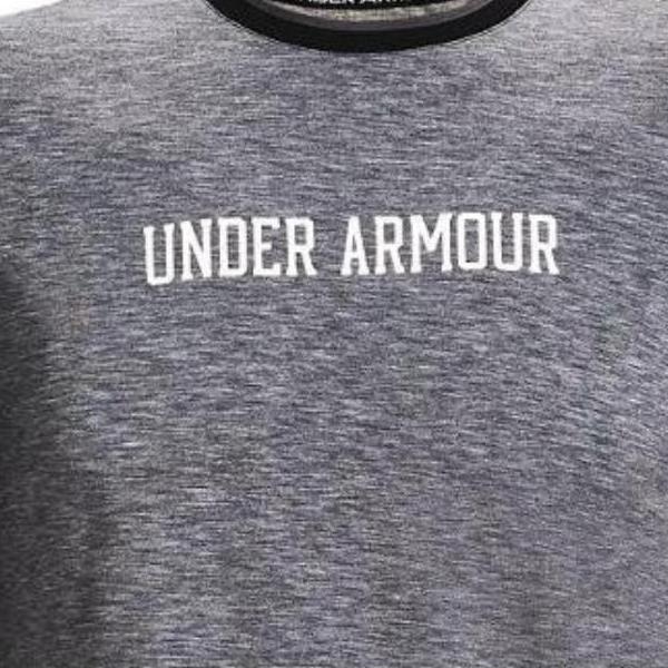 Under Armour Outdoor Casual Training Sport Printed Crew Neck Pullover Short Sleeve T-Shirt Men Tops Gray 1361756-002