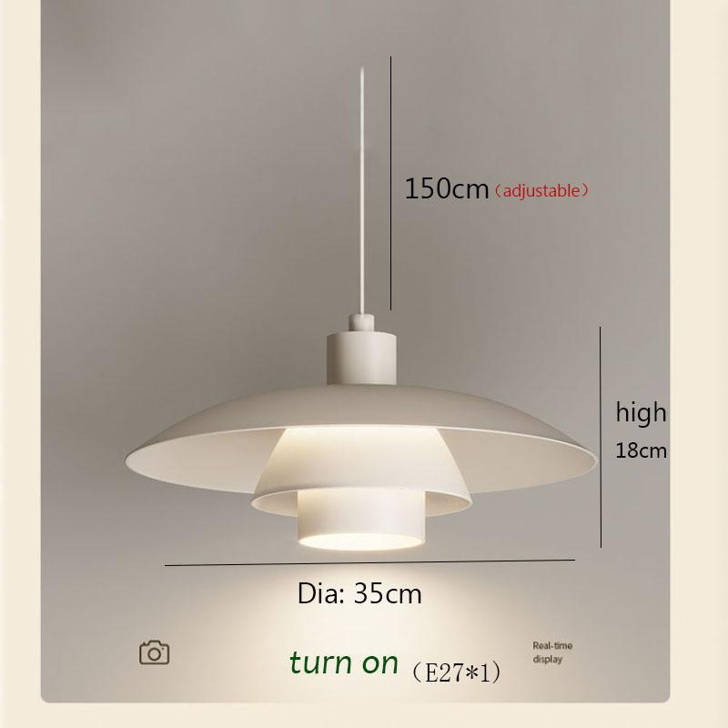 Nowoczesny żyrandol z żelaza, ściemniany w trzech kolorach, lampa wisząca nad stół jadalny, dekoracja LED do salonu, styl duński, światło UFO, nordycki