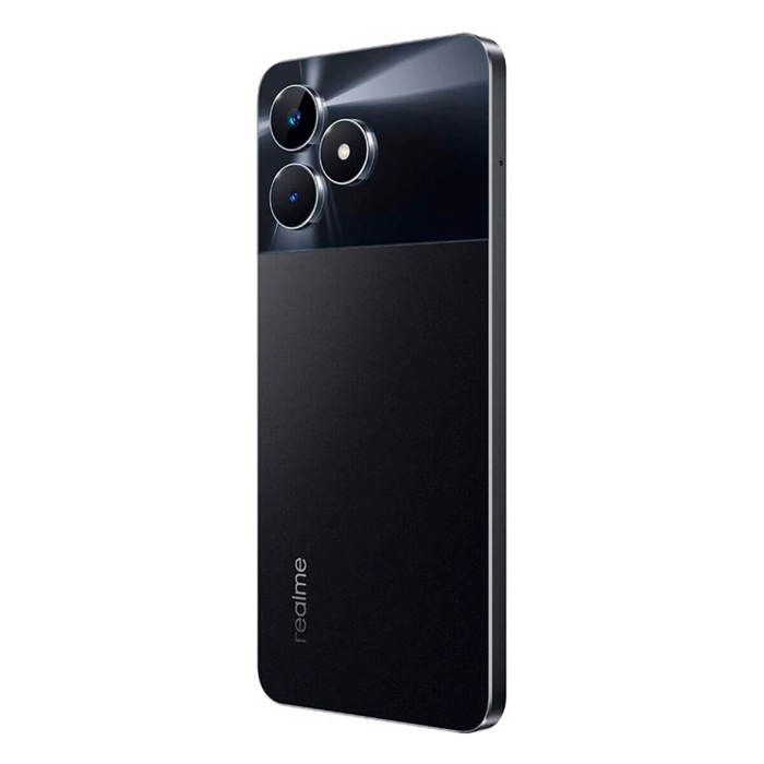 Smartphone realme C51 de couleur Noir Carbone avec écran HD+ de 6,74" 90 Hz, 720 x 1600 pixels, 6 Go de RAM DDR4 + 256 Go eMMC 5.1