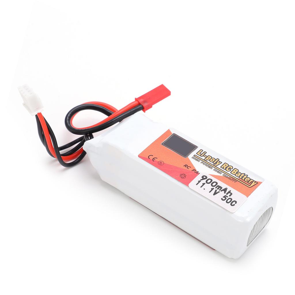 11.1V 900mAh 50C LiPolymer Lipo Rechargeable Battery JST Plug for RC Cars Boats Helicopter
