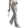 Women Solid Color Casual Pants Casual Form-fitting Flared Pants