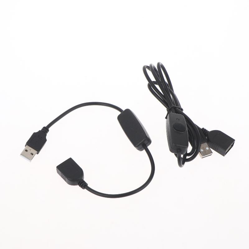 1Pcs Usb Extension Cable With On Off Switch Led Indicator For Raspberry Pi Pc Usb Fan Led Lamp Data Sync Usb 2.0 Extender Cord