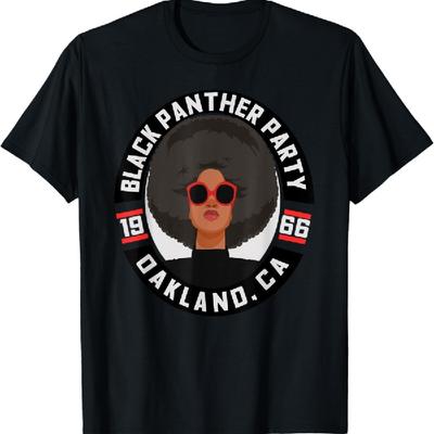 Black Panthers Party 1966 Oakland California Afro Mädchen T-Shirt
