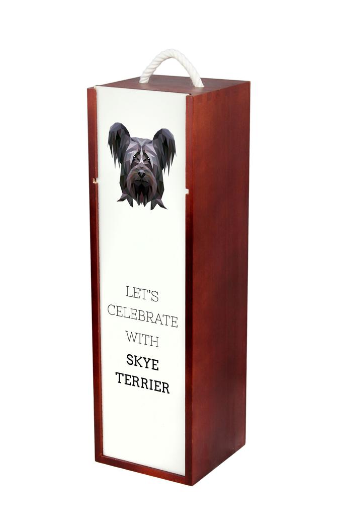 Skye Terrier - Geometryczne Pudełko Ze Zdjęciem I Napisem Na Wino Marki Art-Dog