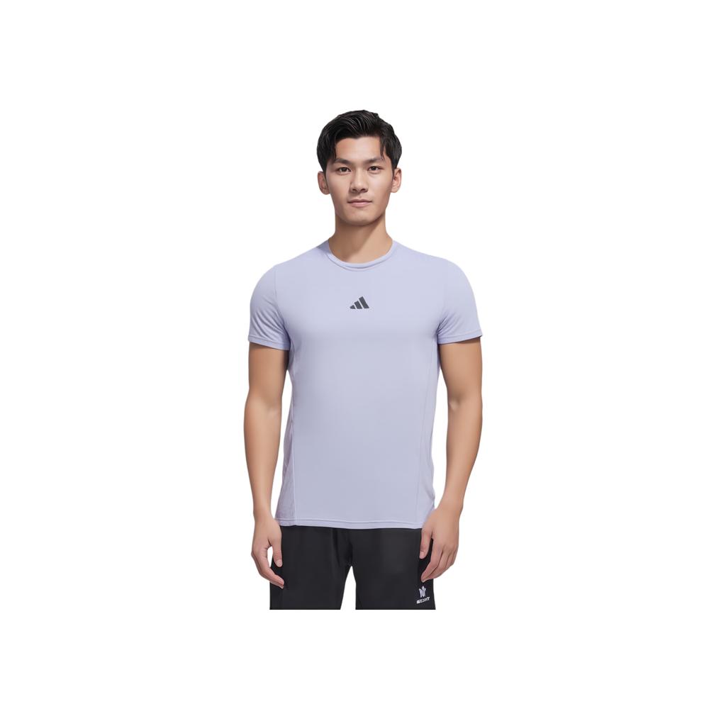 adidas Designed For Workout T-Shirt Silver Violet Men Streetwear JI5772