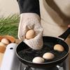 Oven Mitts Insulated Gloves Heat Resistant Silicone Kitchen Gloves with Anti-Slip Horizontal Stripes Thick Grip Reusable Kitchen Gloves Home Family